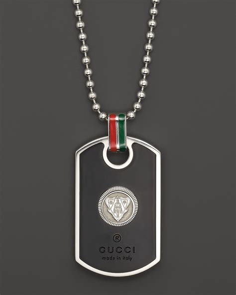 gucci necklace dog tag.